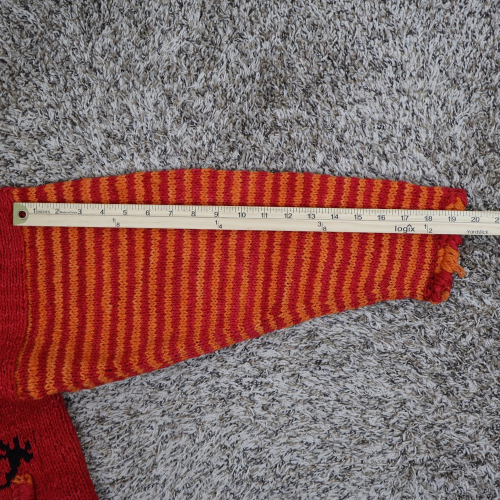 Vintage Amano Hand Knitted Wool Cardigan XL RARE Folk Dancing Boho Art To Wear - Picture 15 of 15